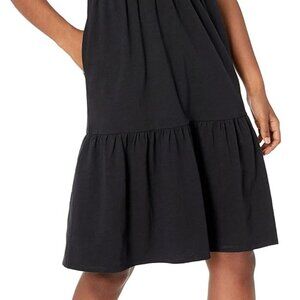 Women's Short-Sleeve Crewneck Tiered Dress